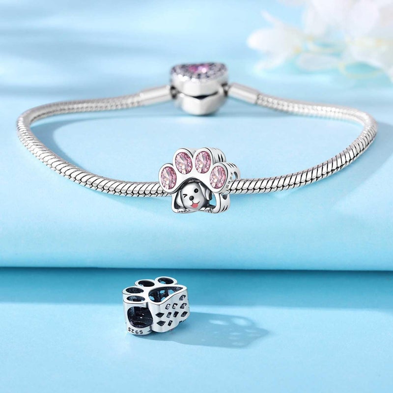 CYCUFF Store 925 Sterling Silver Charms Suitable for Charm Necklaces, Bracelet Pendants Beads Jewellery Gift for Women Family Friends - Image 2